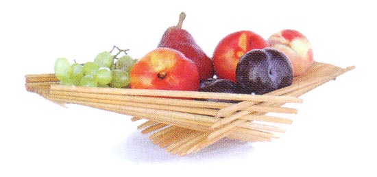 This attractive display bowl folds neatly for storage.